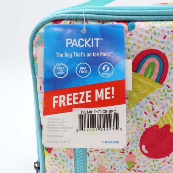 PackIt Freezable Bag Classic Lunch Box School Kids Children Ice Pack - Picture 2 of 5